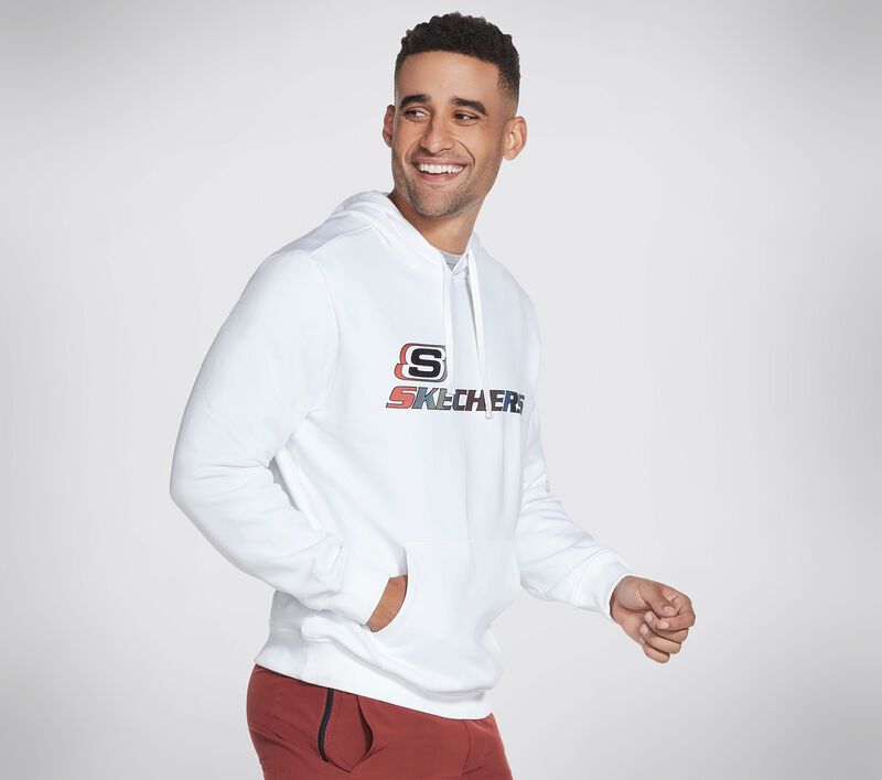 Pánské Topy Skechers GOLOUNGE Apparel S Ombre Hoodie Bílé | CZ.MHD51 WHT